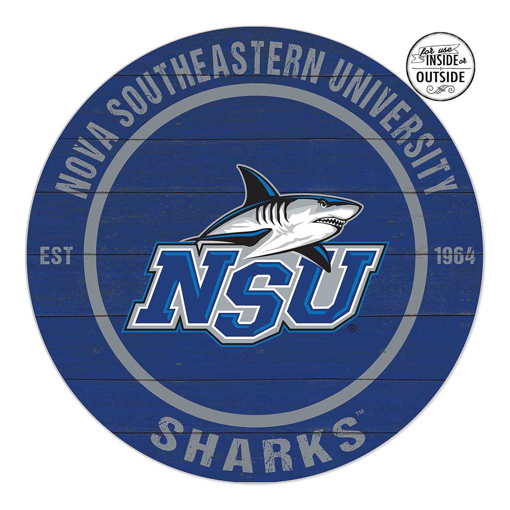 20x20 Indoor Outdoor Colored Circle Nova Southeastern University Sharks