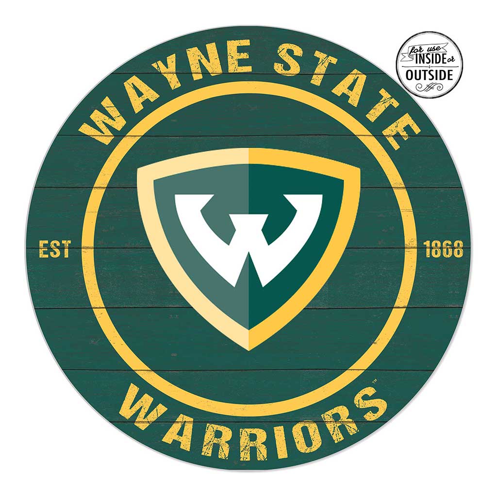 20x20 Indoor Outdoor Colored Circle Wayne State University Warriors