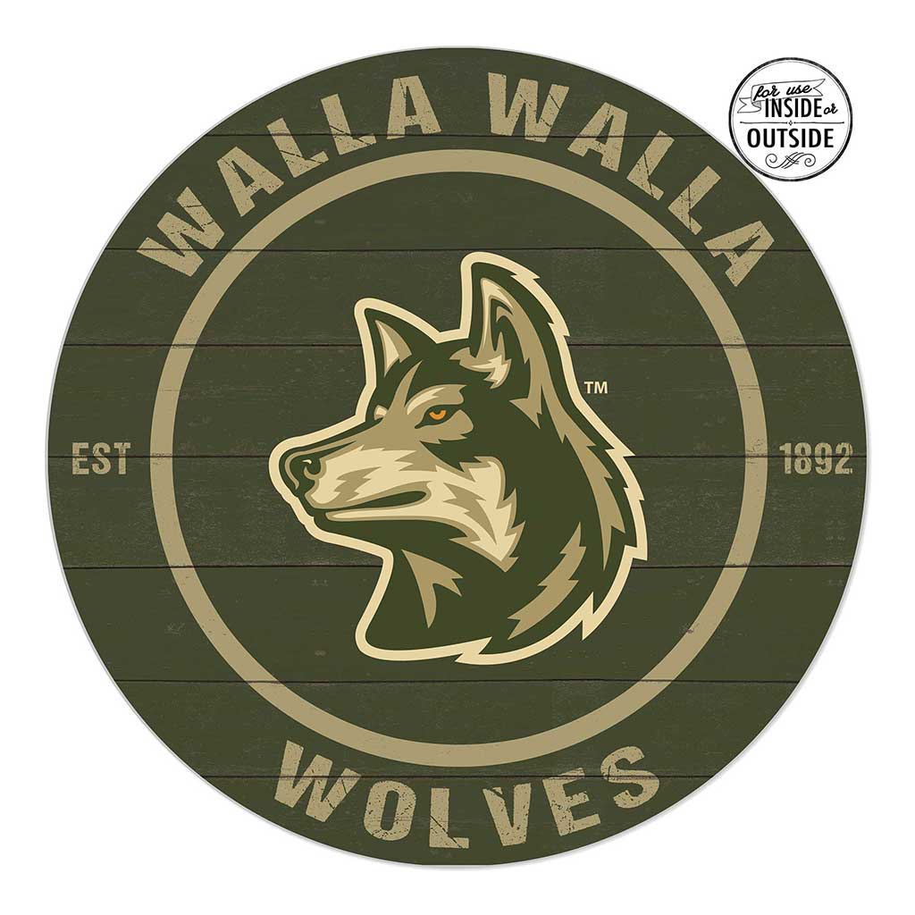 20x20 Indoor Outdoor Colored Circle Walla Walla University Wolves
