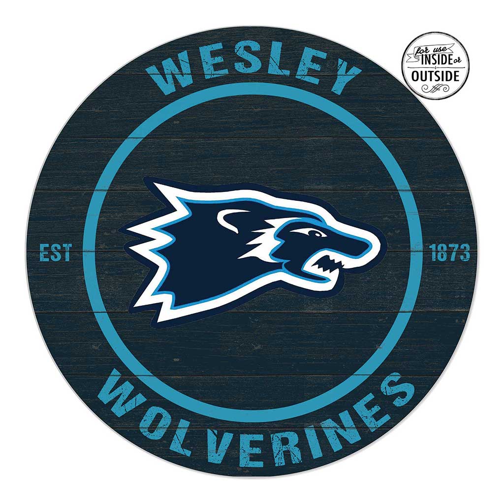 20x20 Indoor Outdoor Colored Circle Wesley College Wolverines