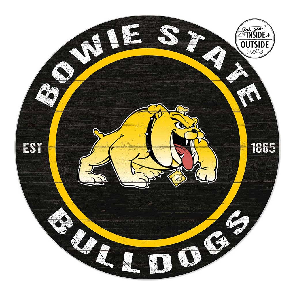 20x20 Indoor Outdoor Colored Circle Bowie State Bulldogs