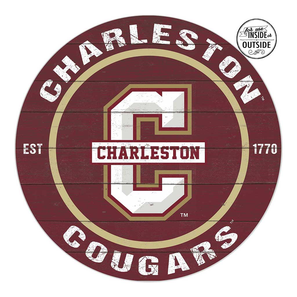 20x20 Indoor Outdoor Colored Circle Charleston College Cougars