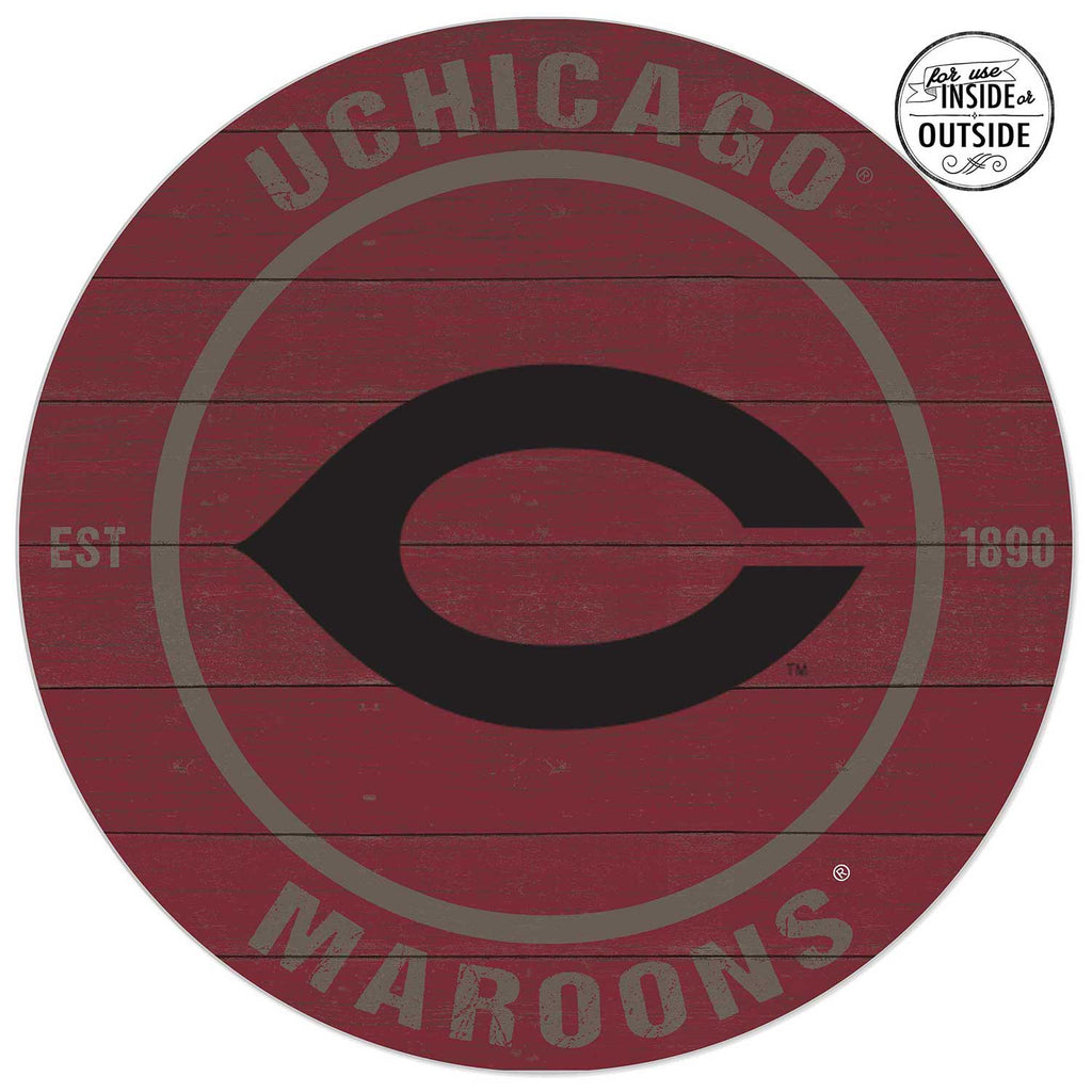 20x20 Indoor Outdoor Colored Circle University of Chicago Maroons