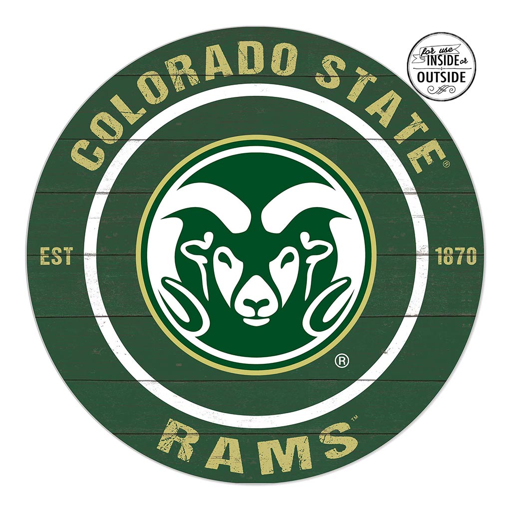 20x20 Indoor Outdoor Colored Circle Colorado State-Ft. Collins Rams