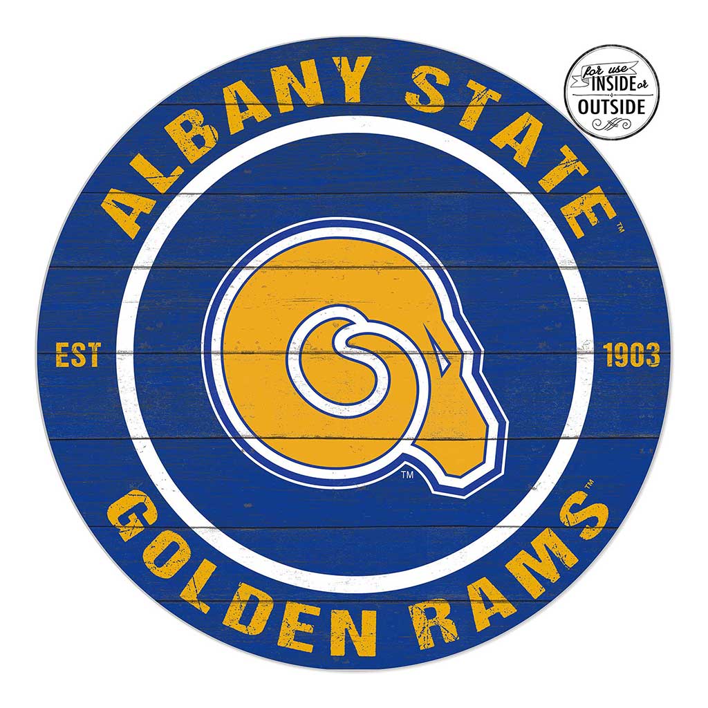 20x20 Indoor Outdoor Colored Circle Albany State University Golden Rams