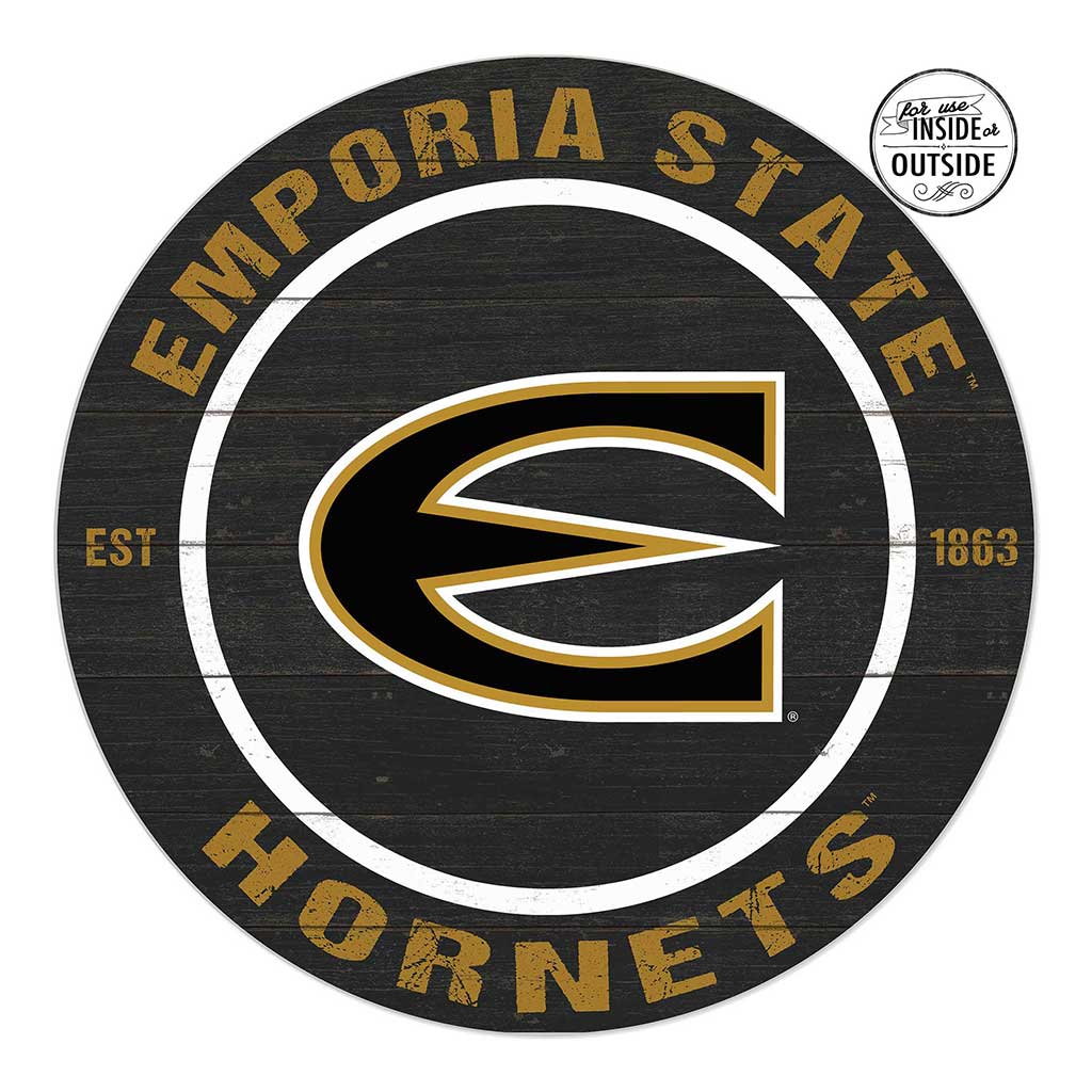 20x20 Indoor Outdoor Colored Circle Emporia State Hornets