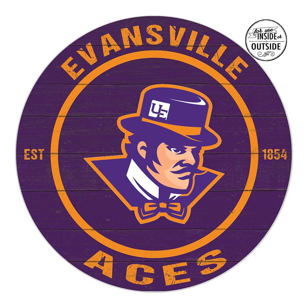 20x20 Indoor Outdoor Colored Circle Evansville Purple Aces