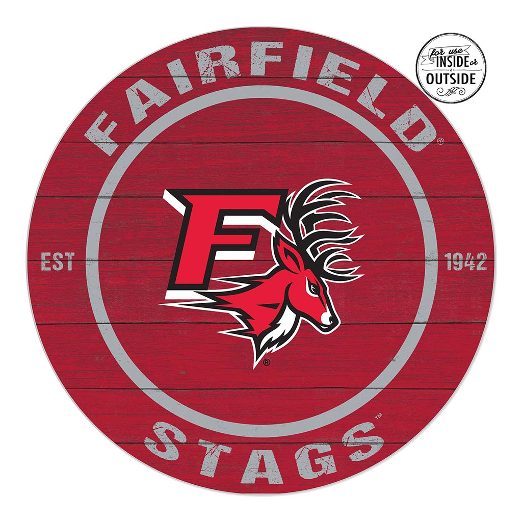 20x20 Indoor Outdoor Colored Circle Fairfield University Stags