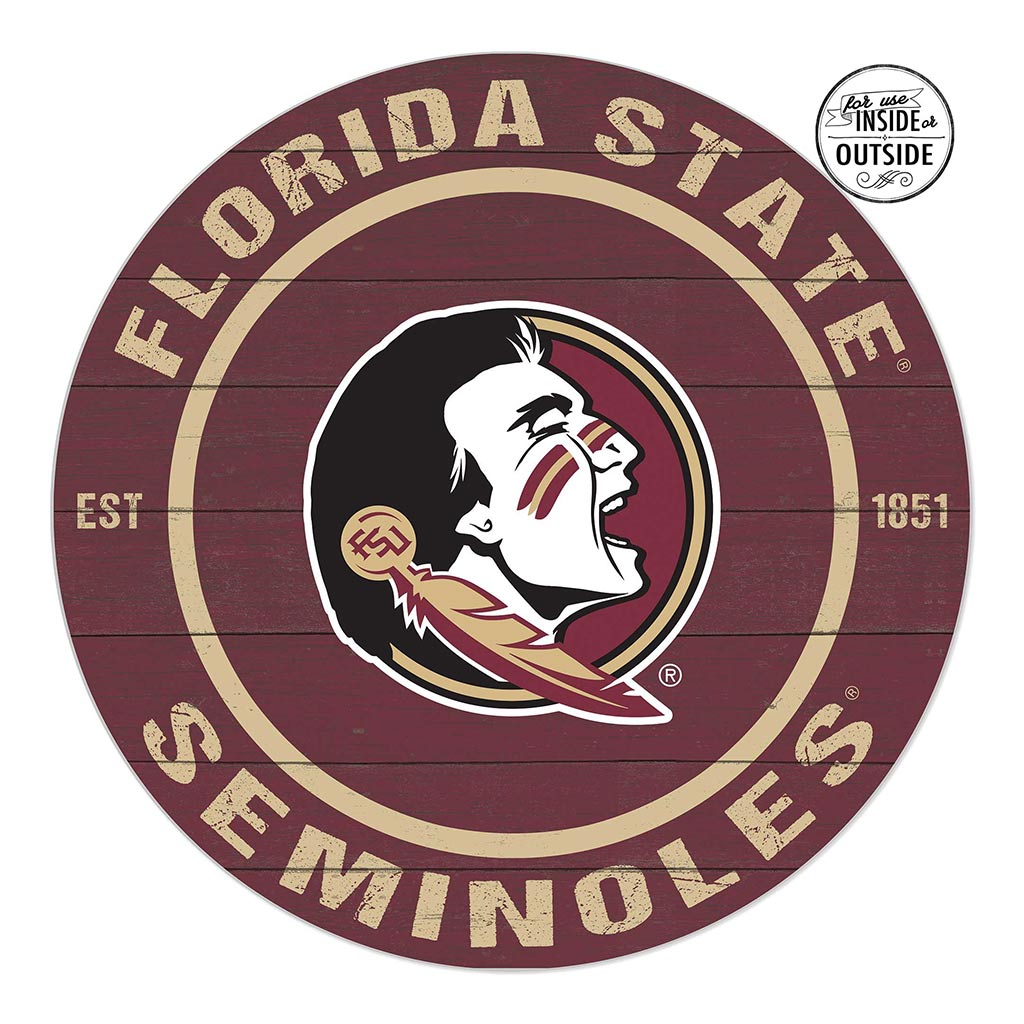 20x20 Indoor Outdoor Colored Circle Florida State Seminoles