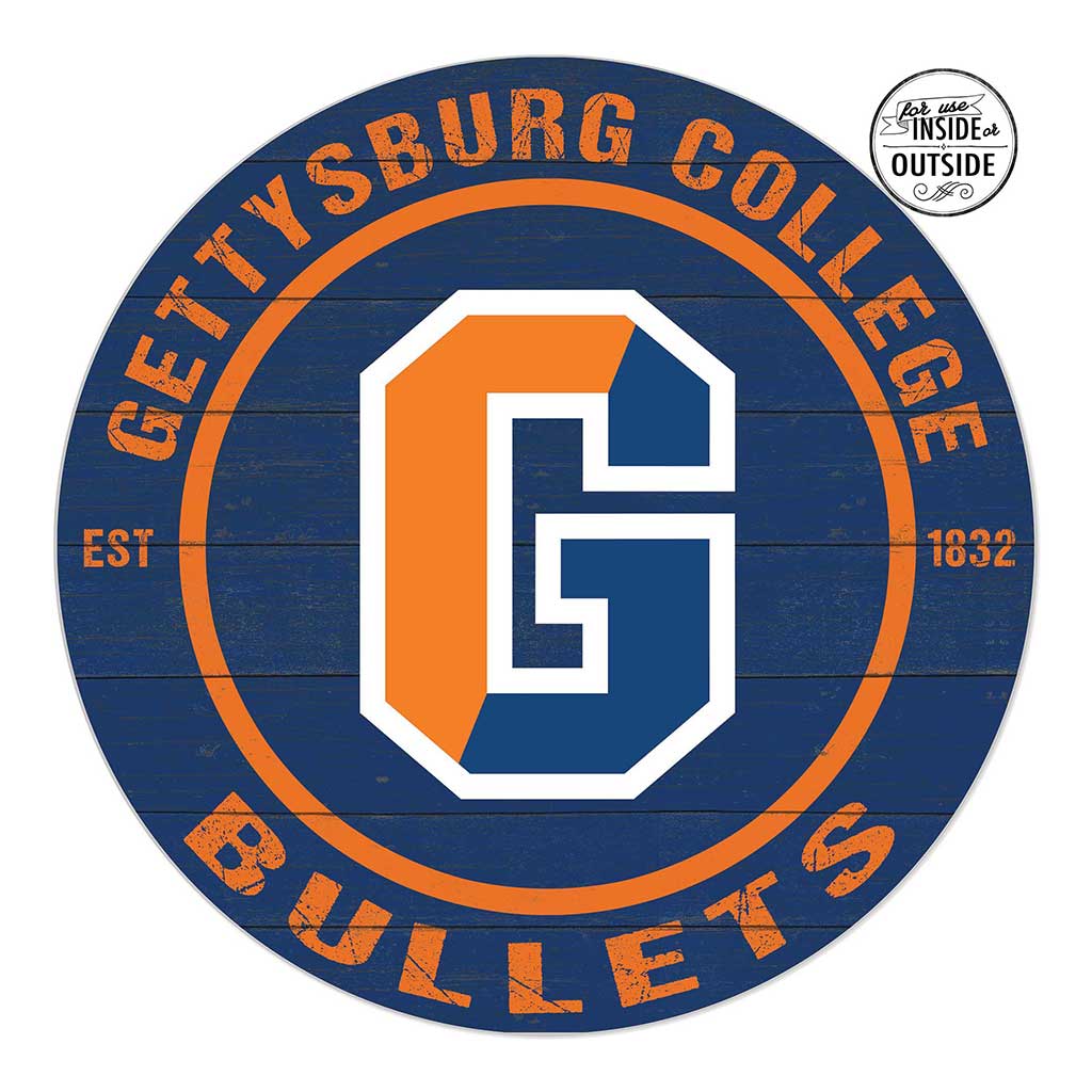 20x20 Indoor Outdoor Colored Circle Gettysburg College Bullets