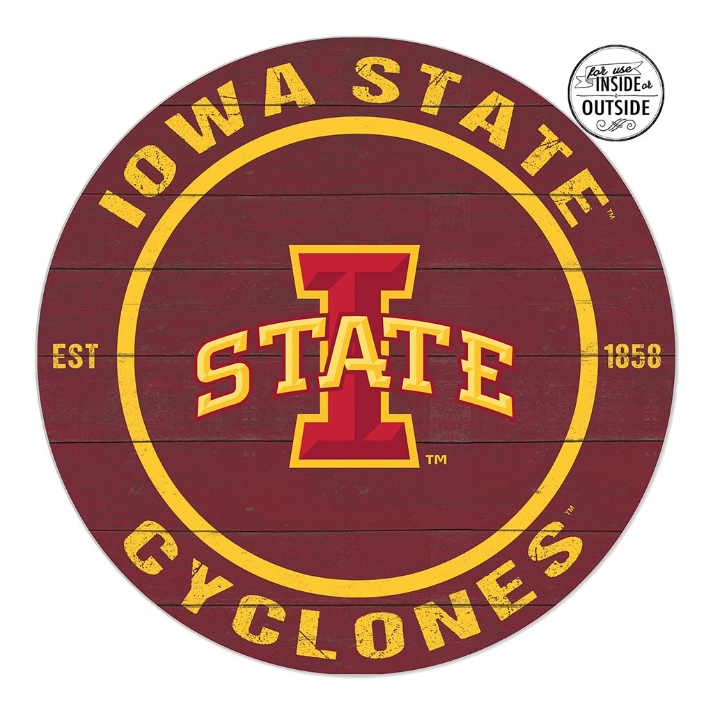 20x20 Indoor Outdoor Colored Circle Iowa State Cyclones
