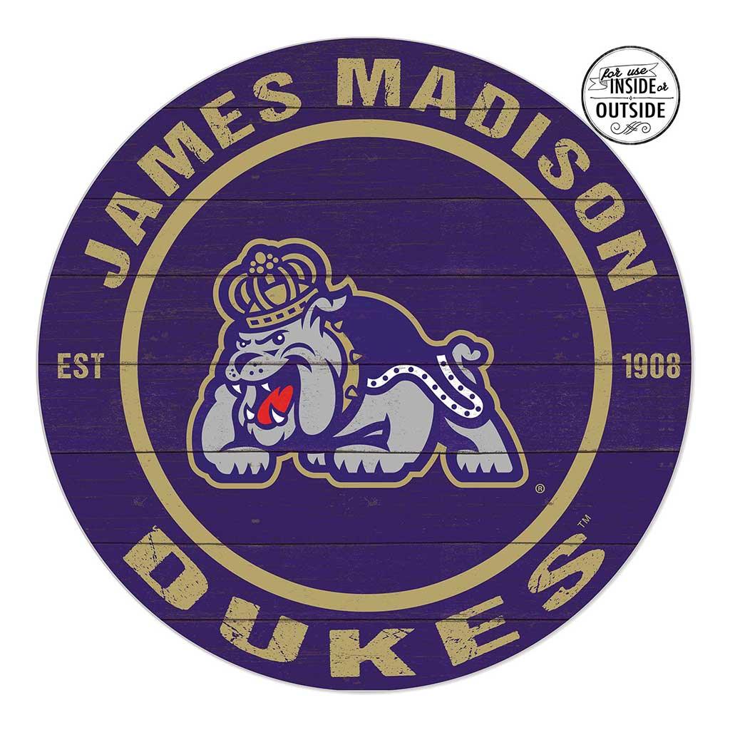 20x20 Indoor Outdoor Colored Circle James Madison Dukes