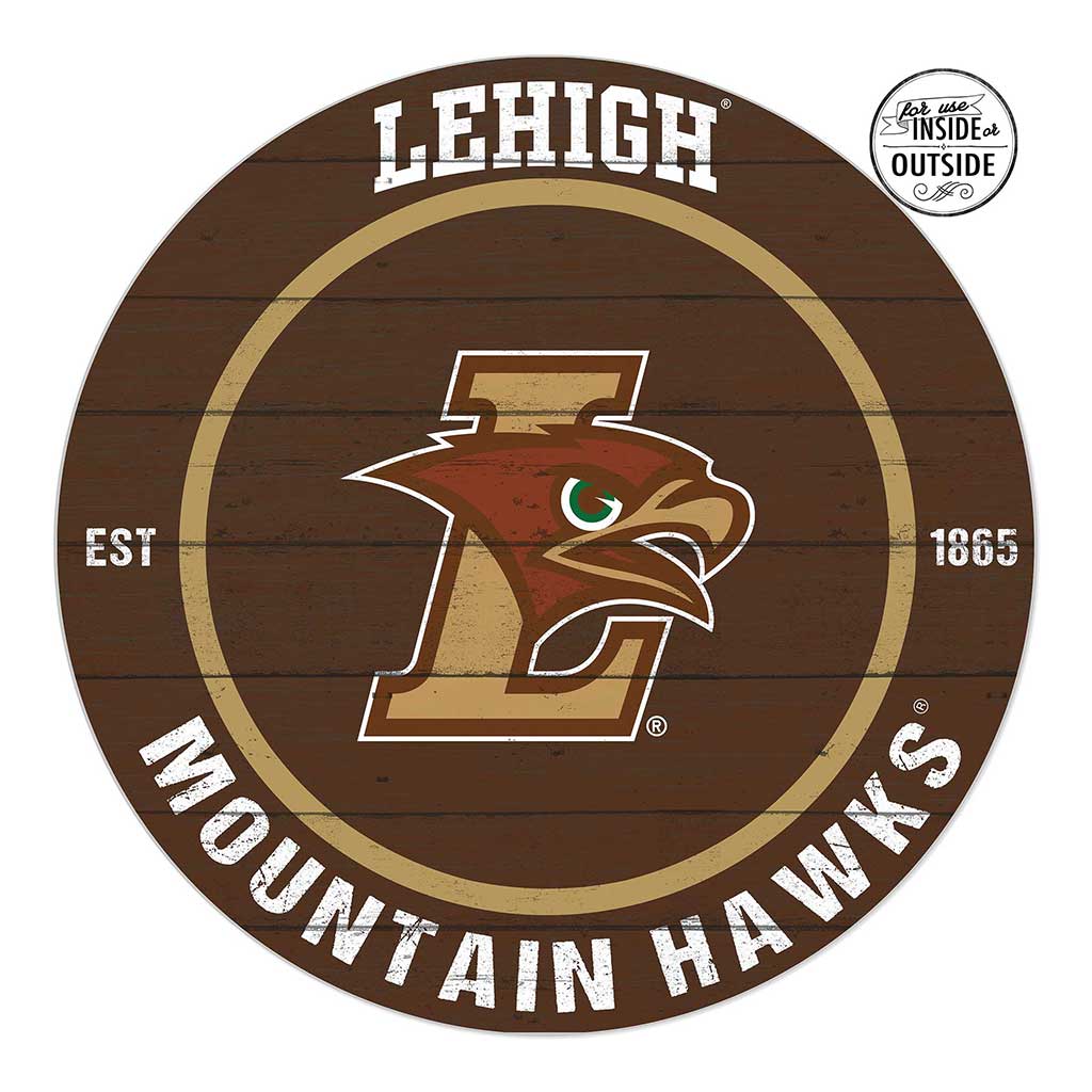 20x20 Indoor Outdoor Colored Circle Lehigh Mountain Hawks