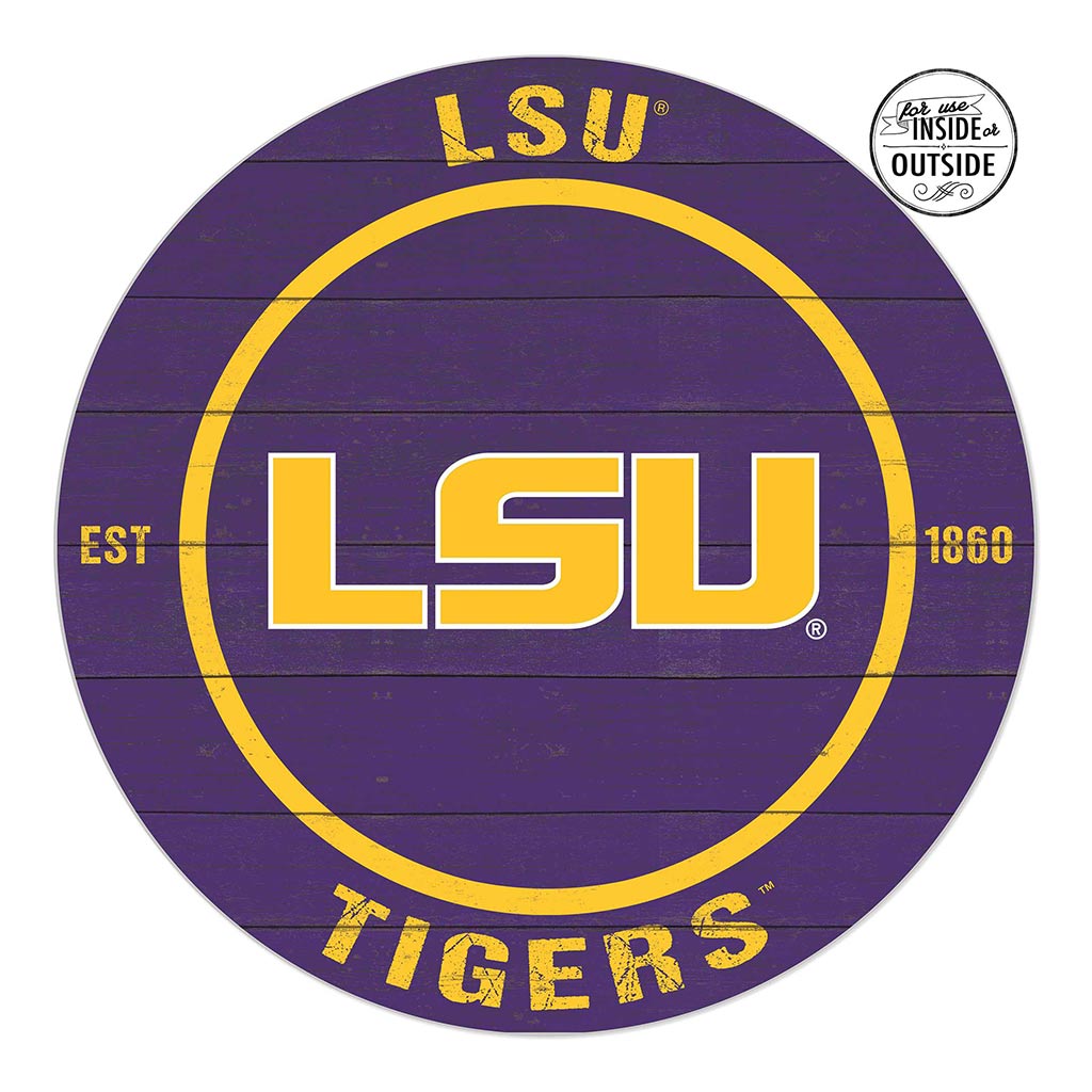 20x20 Indoor Outdoor Colored Circle LSU Fighting Tigers