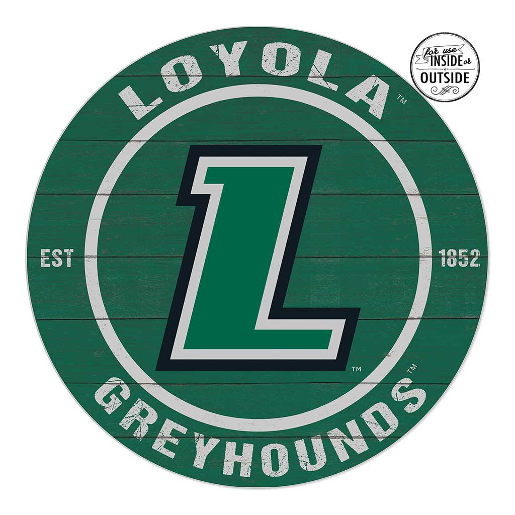 20x20 Indoor Outdoor Colored Circle Loyola University Greyhounds