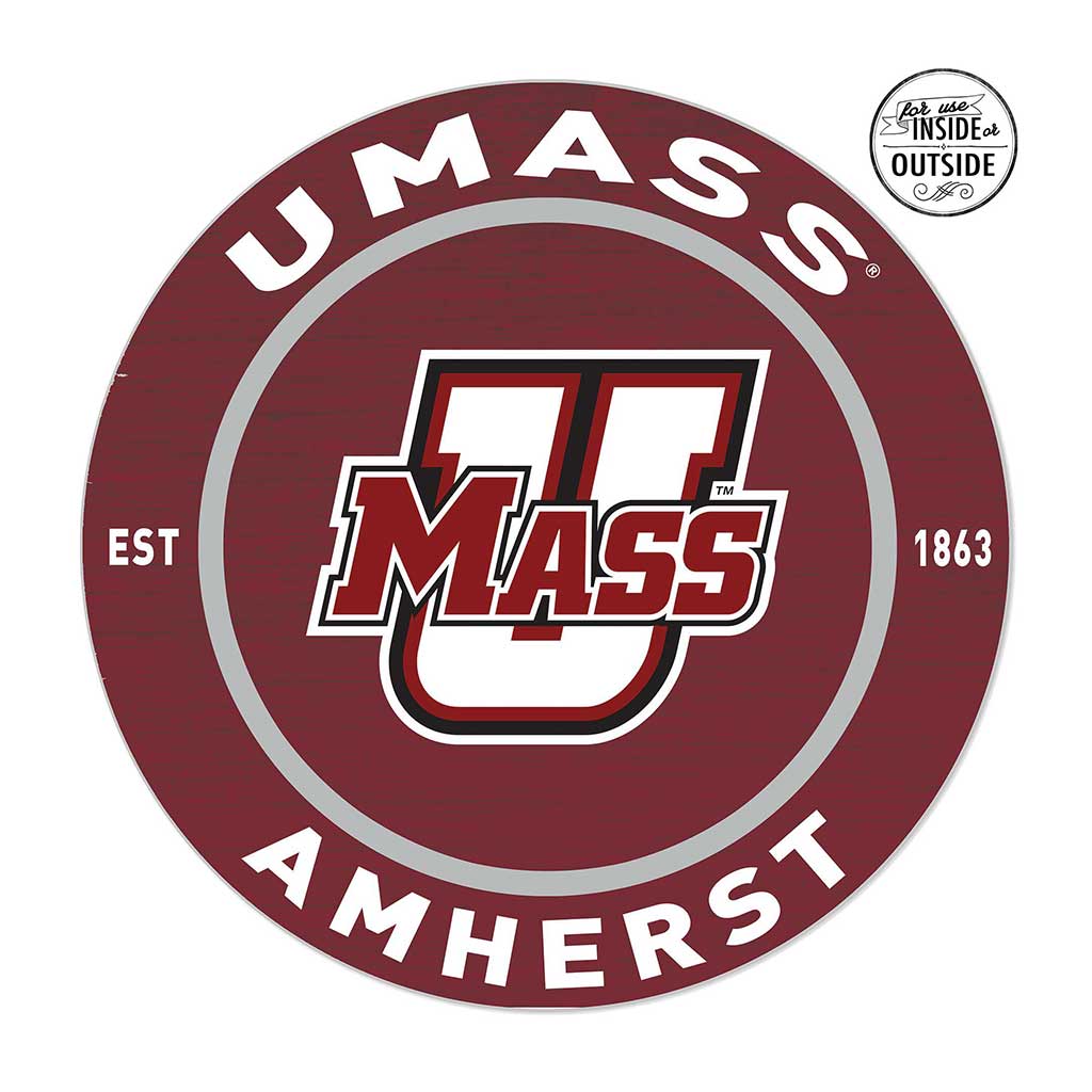 20x20 Indoor Outdoor Colored Circle Massachusetts (UMASS-Amherst) Minutemen
