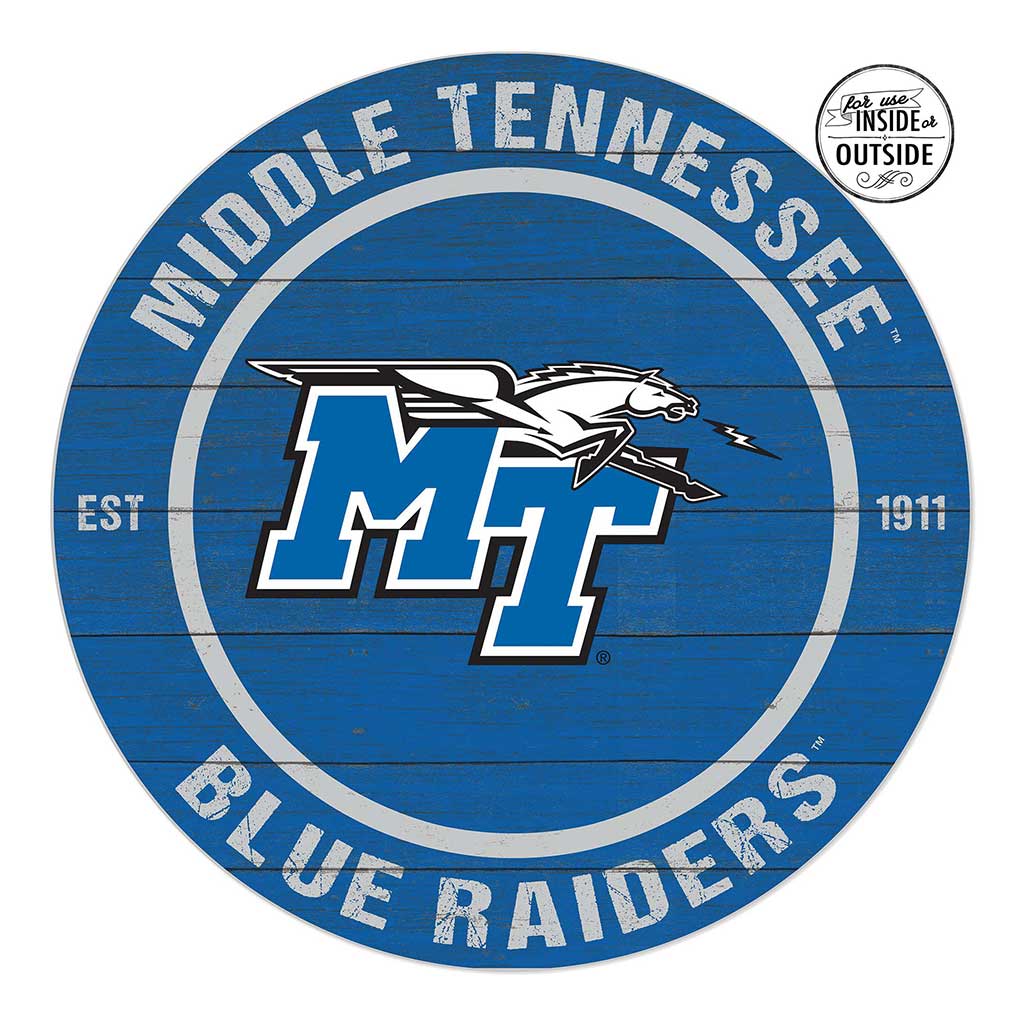 20x20 Indoor Outdoor Colored Circle Middle Tennessee State Blue Raiders
