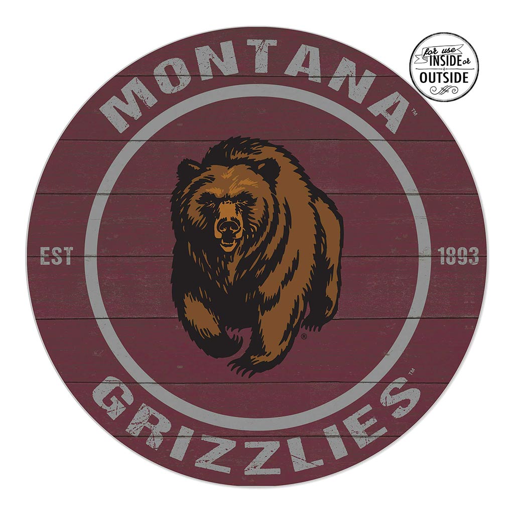 20x20 Indoor Outdoor Colored Circle Montana Grizzlies