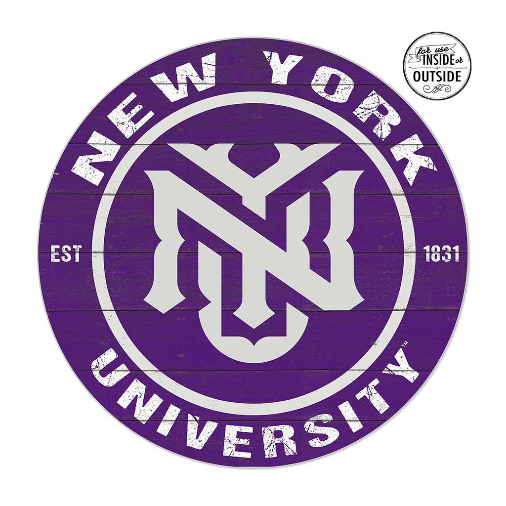 20x20 Indoor Outdoor Sign Colored Circle New York University Violets