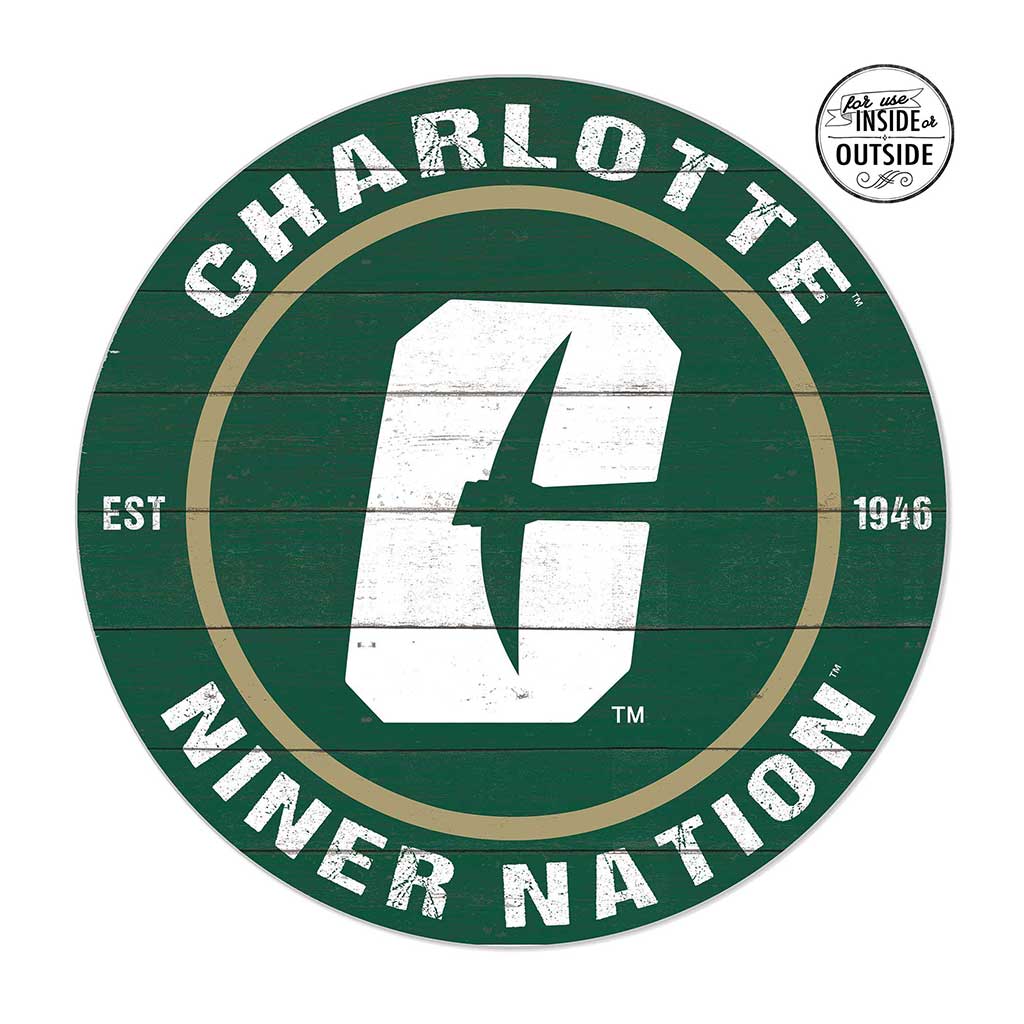 20x20 Indoor Outdoor Colored Circle North Carolina (Charlotte) 49ers