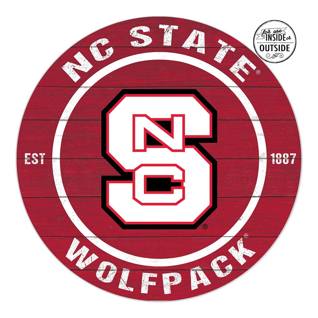 20x20 Indoor Outdoor Colored Circle North Carolina State Wolfpack
