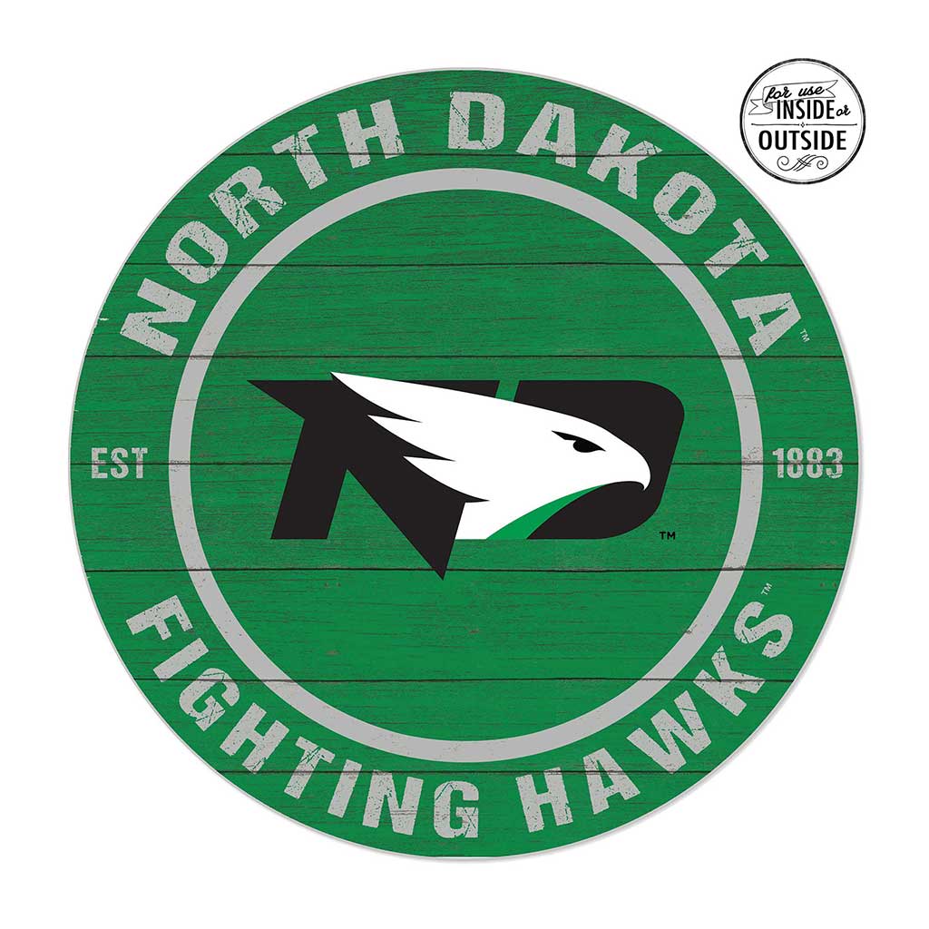 20x20 Indoor Outdoor Colored Circle North Dakota Fighting Hawks