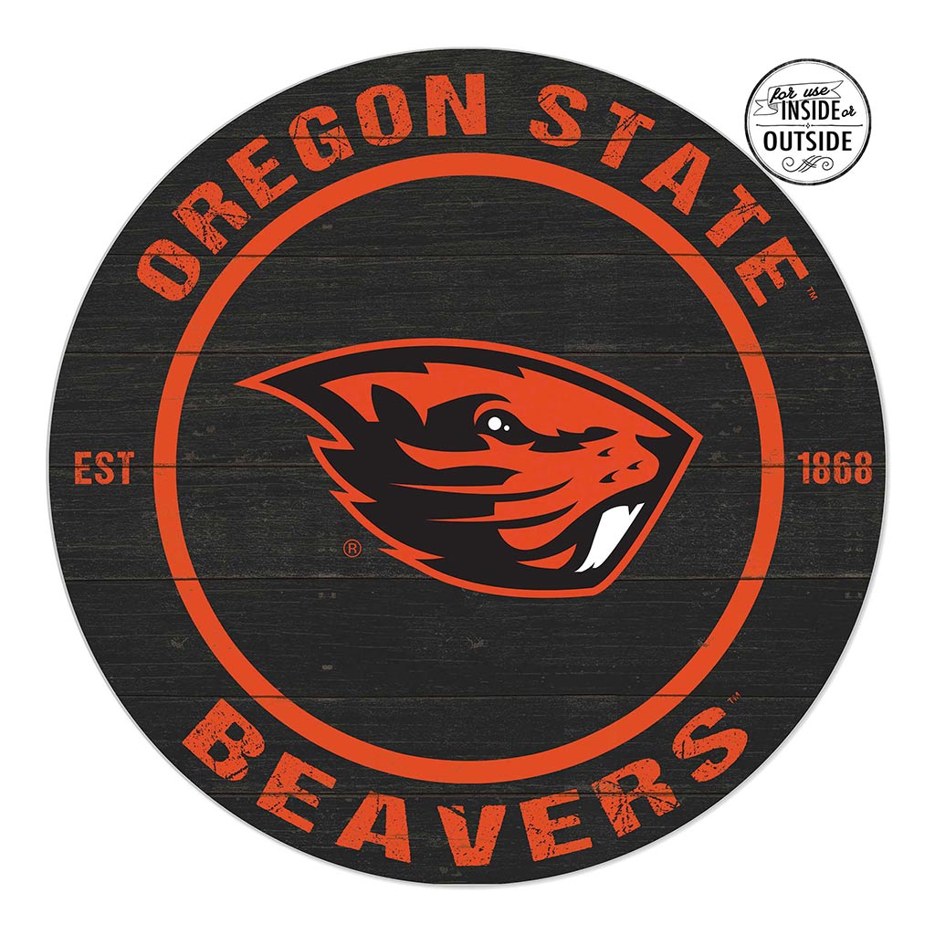 20x20 Indoor Outdoor Colored Circle Oregon State Beavers