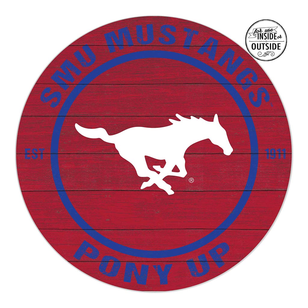 20x20 Indoor Outdoor Colored Circle Southern Methodist Mustangs
