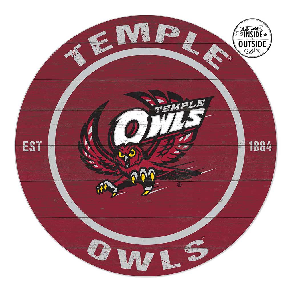 20x20 Indoor Outdoor Colored Circle Temple Owls