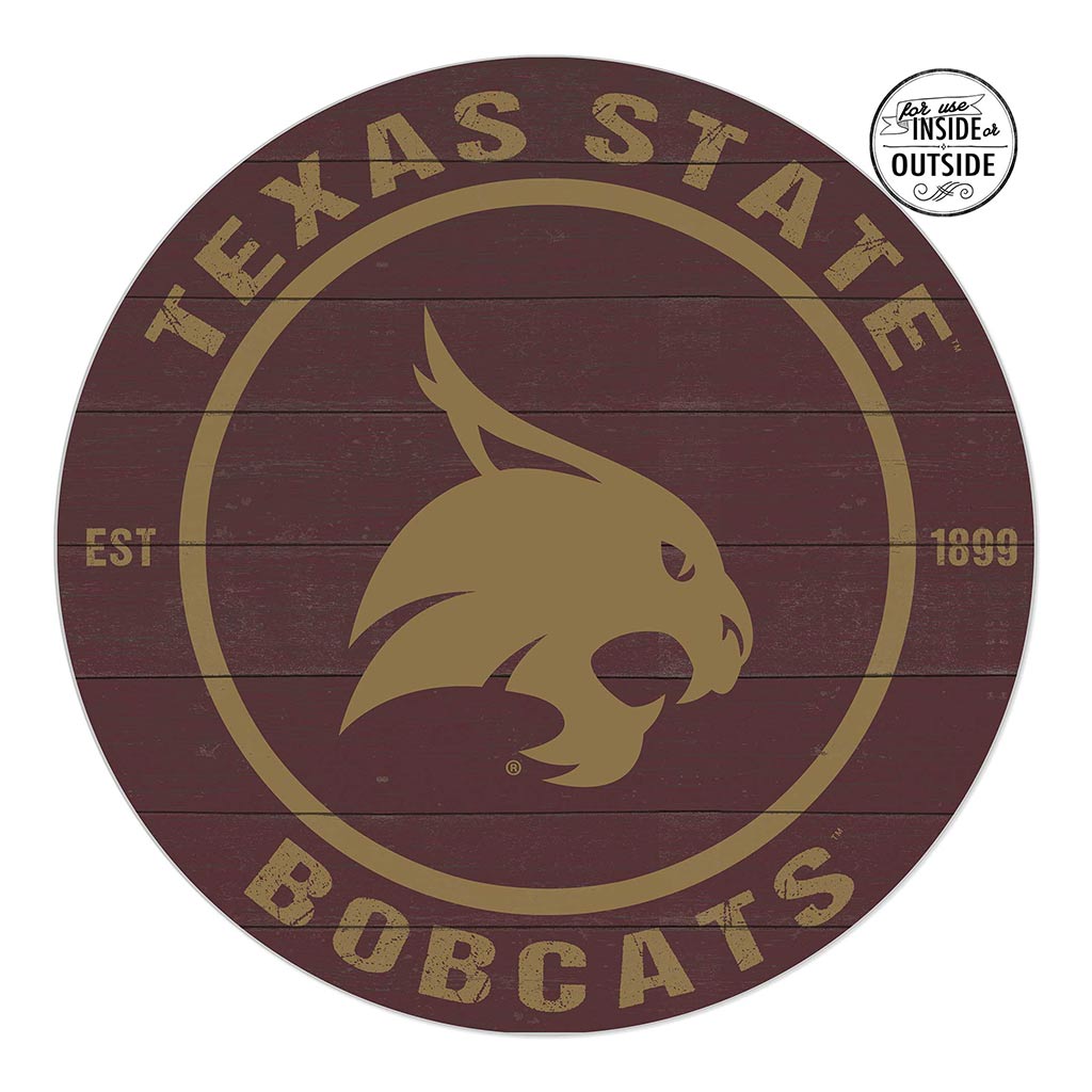 20x20 Indoor Outdoor Colored Circle Texas State Bobcats