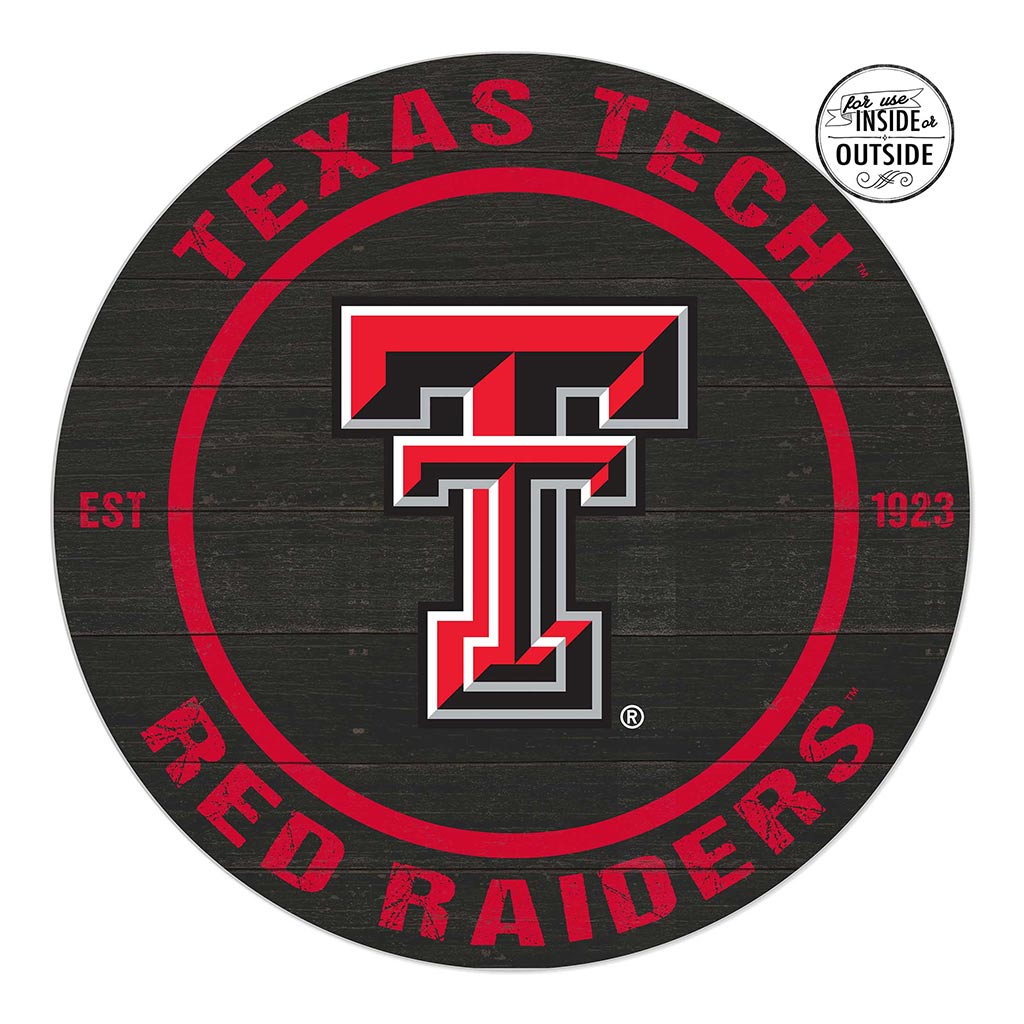 20x20 Indoor Outdoor Colored Circle Texas Tech Raiders