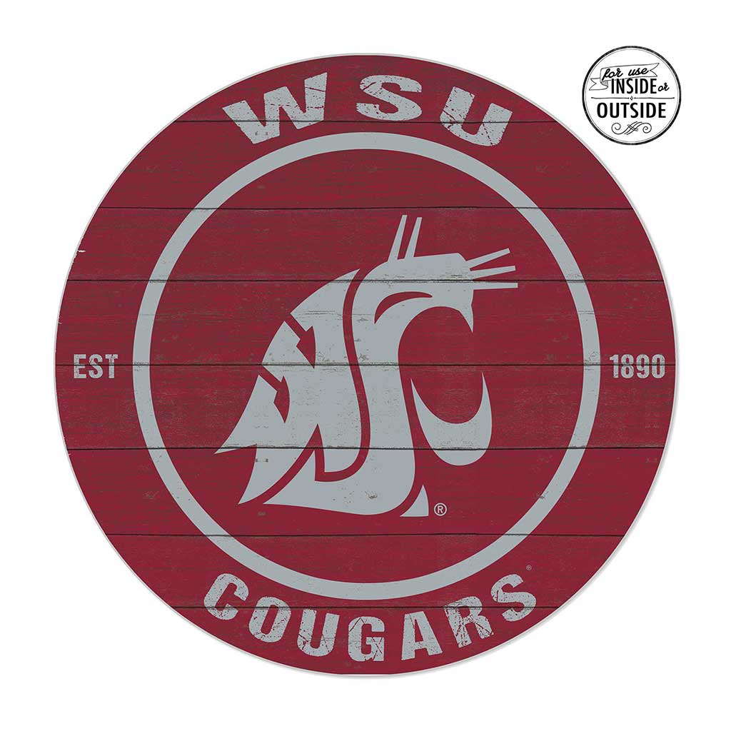 20x20 Indoor Outdoor Colored Circle Washington State Cougars