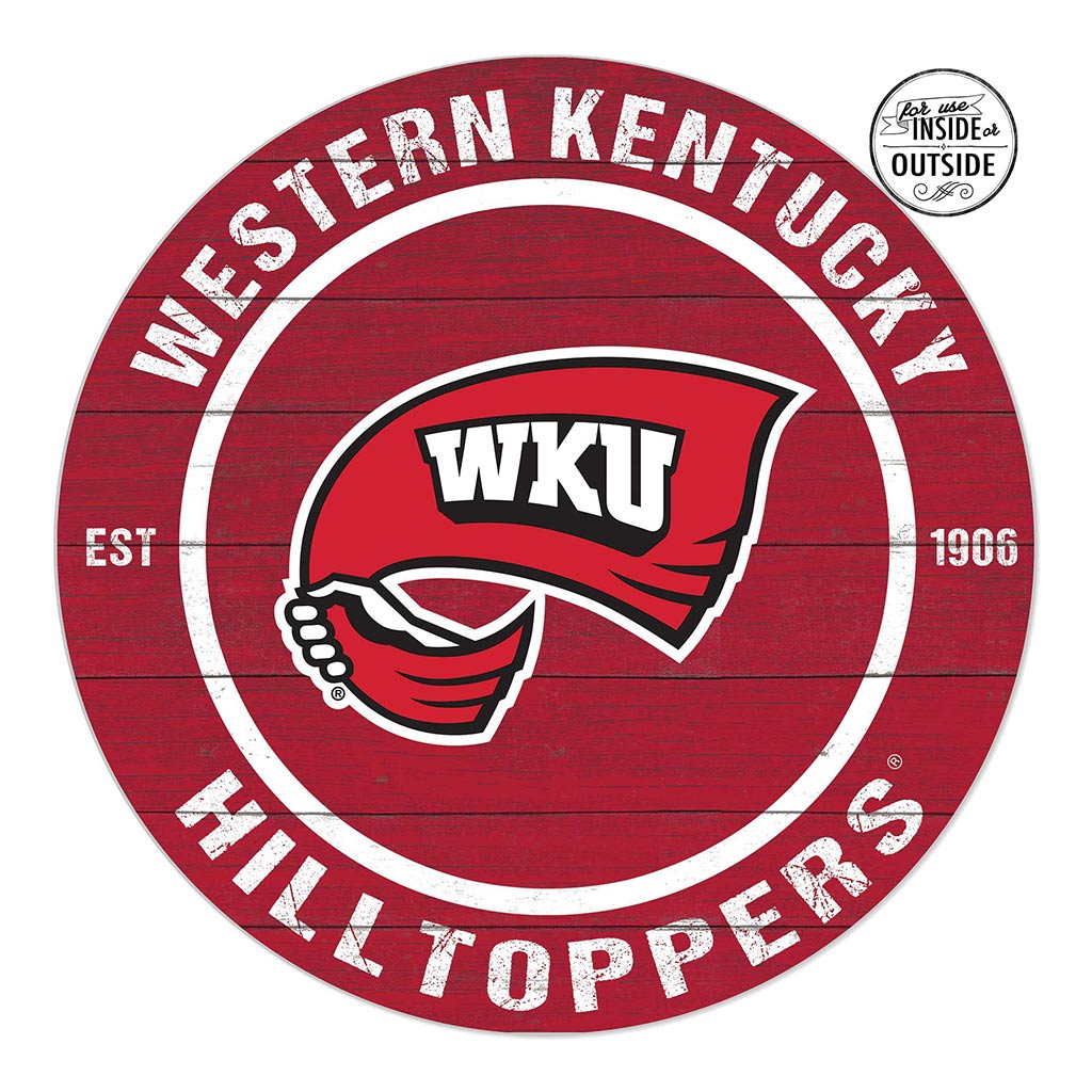 20x20 Indoor Outdoor Colored Circle Western Kentucky Hilltoppers