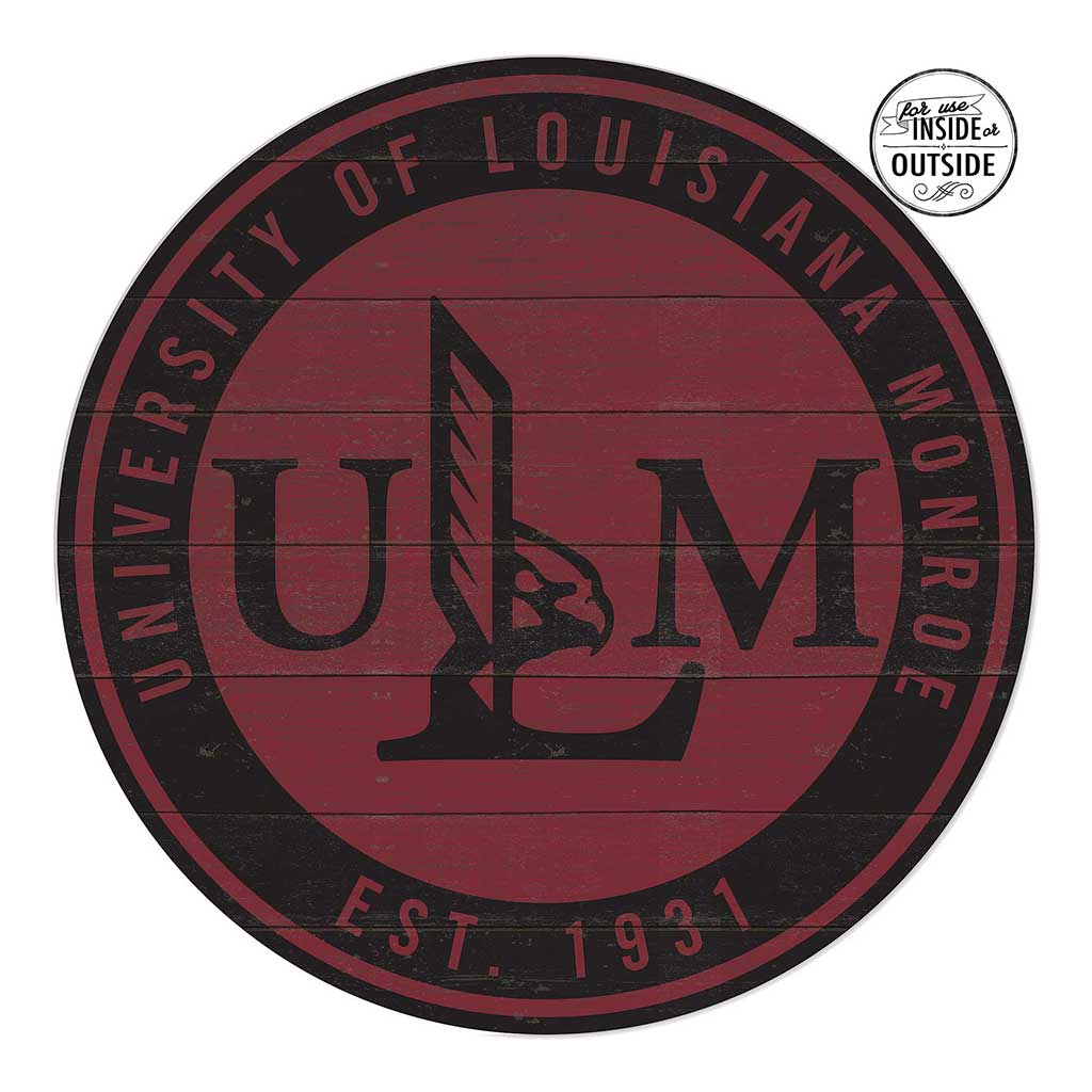20x20 Indoor Outdoor Colored Circle The University of Louisiana at Monroe Warhawks
