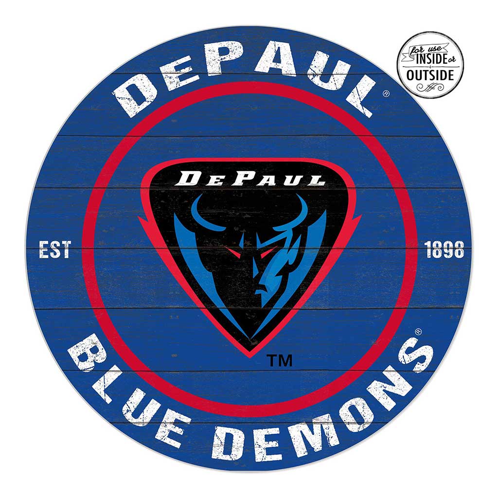 20x20 Indoor Outdoor Colored Circle DePaul Blue Demons