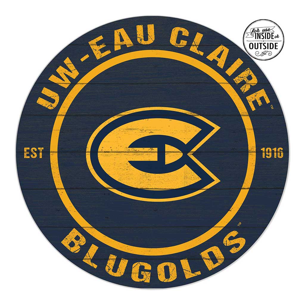 20x20 Indoor Outdoor Colored Circle Eau Claire University Blugolds