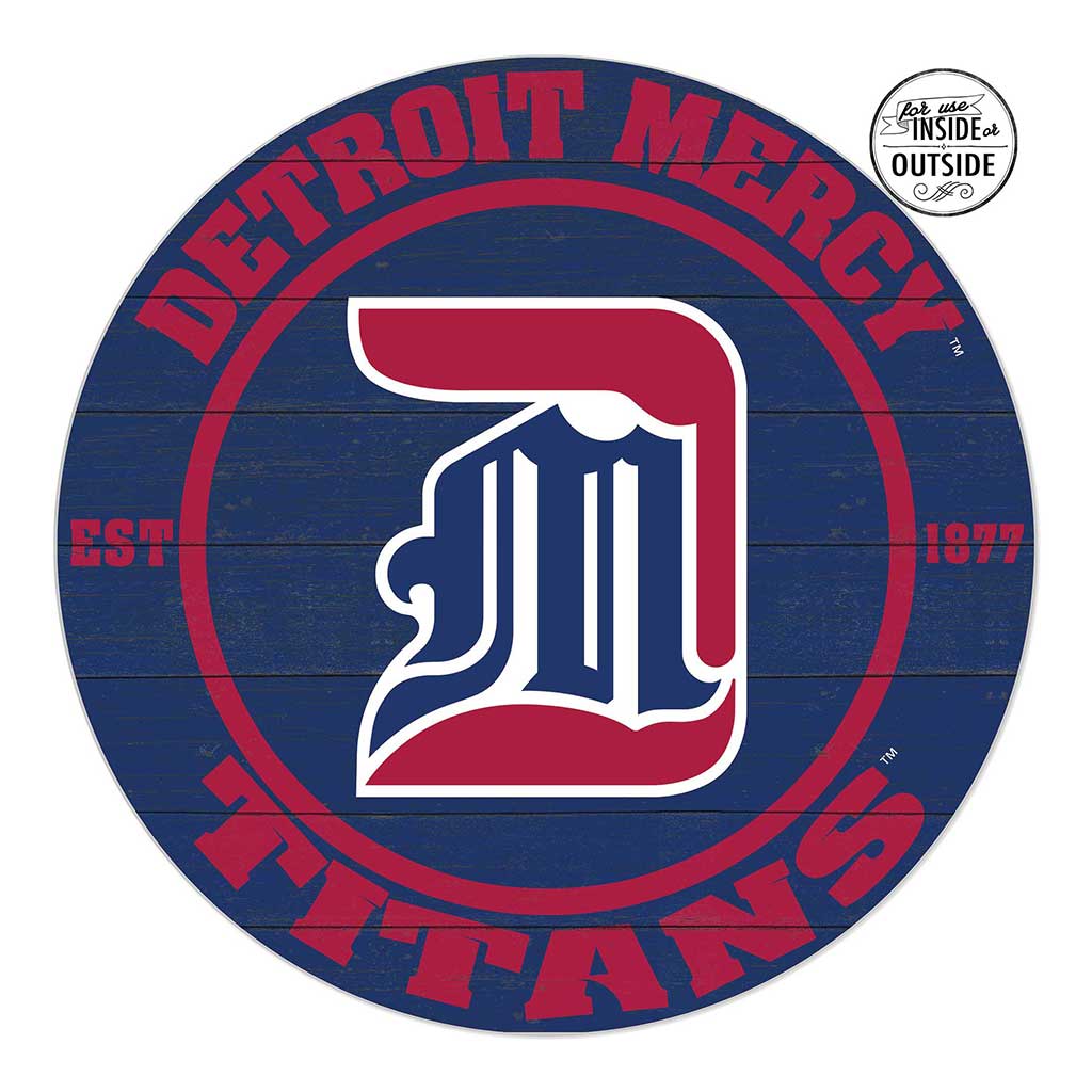 20x20 Indoor Outdoor Colored Circle Detroit Mercy Titans