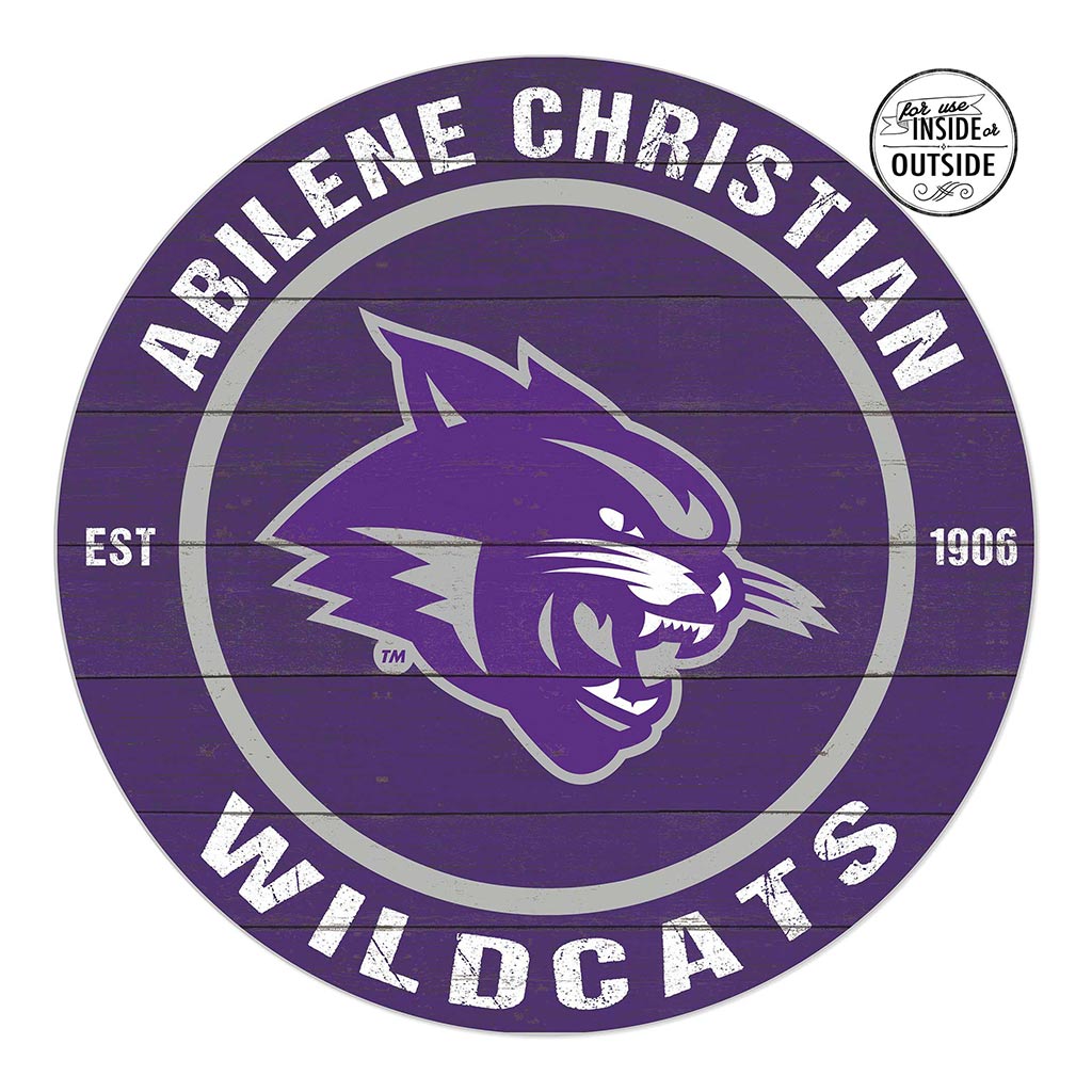 20x20 Indoor Outdoor Colored Circle Abilene Christian Wildcats