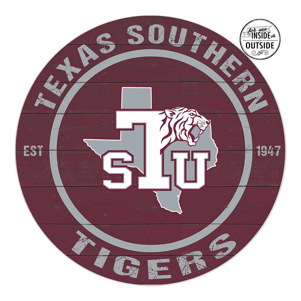 20x20 Indoor Outdoor Colored Circle Texas Southern Tigers