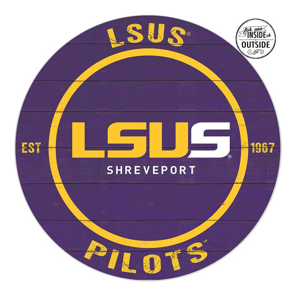 20x20 Indoor Outdoor Colored Circle Louisiana State University at Shreveport Pilots