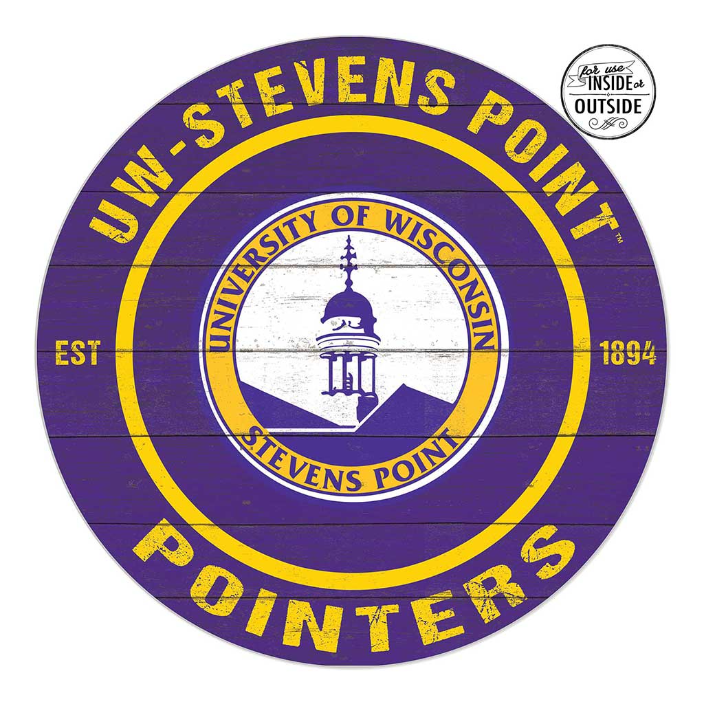20x20 Indoor Outdoor Colored Circle University of Wisconsin Steven's Point Pointers