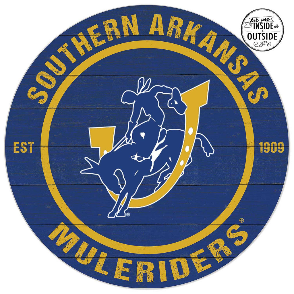 20x20 Indoor Outdoor Colored Circle Southern Arkansas MULERIDERS
