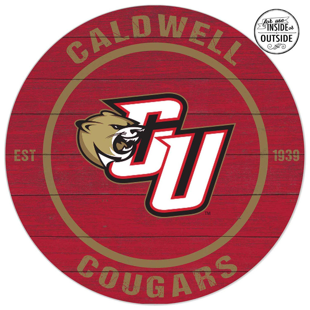 20x20 Indoor Outdoor Colored Circle Caldwell University COUGARS
