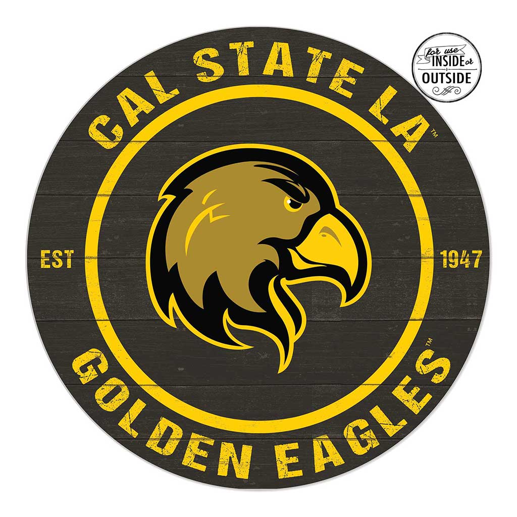 20x20 Indoor Outdoor Colored Circle California State - Los Angeles GOLDEN EAGLES