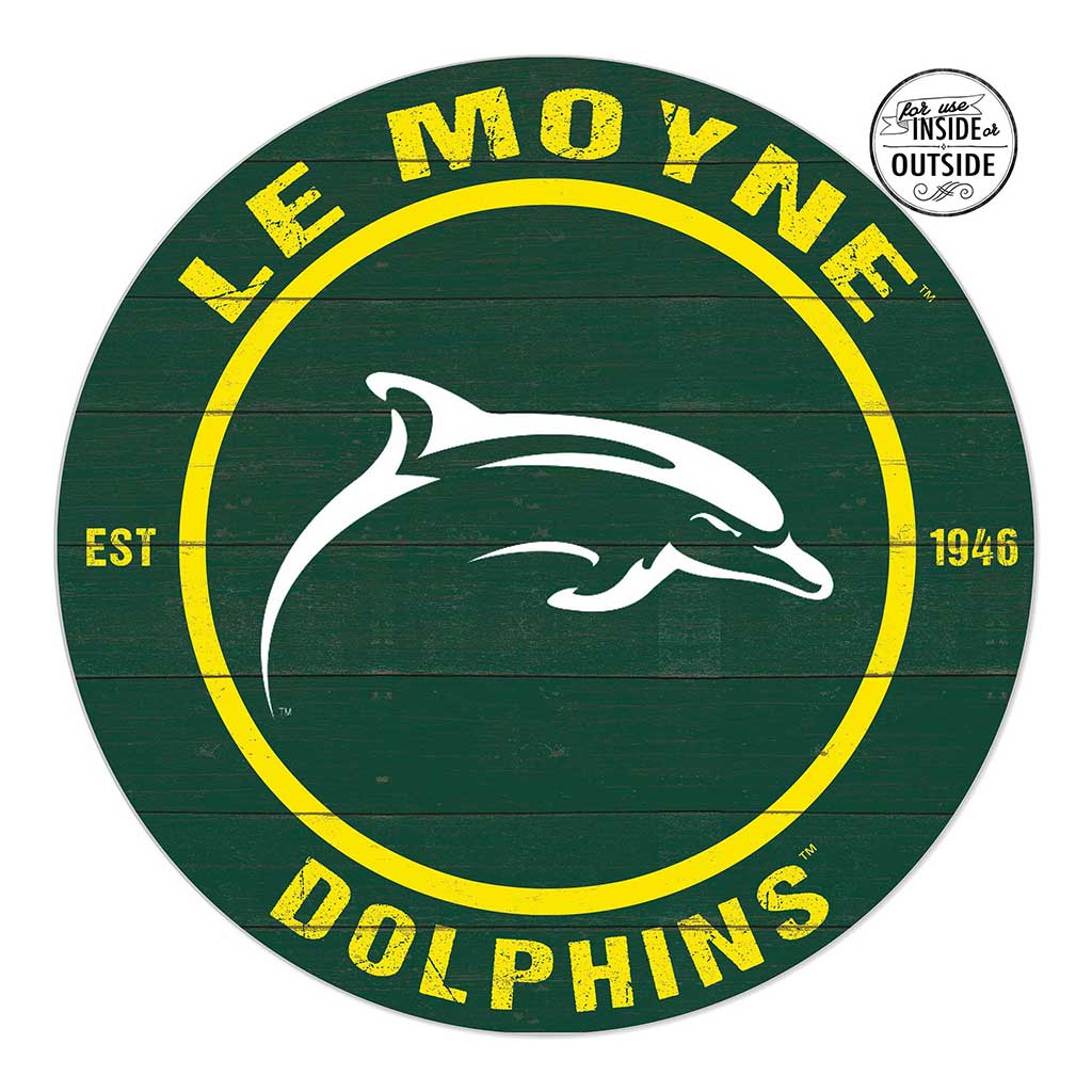 20x20 Indoor Outdoor Colored Circle Le Moyne College DOLPHINS