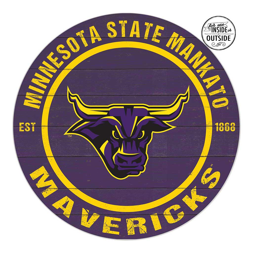 20x20 Indoor Outdoor Colored Circle Minnesota State - Mankato Mavericks