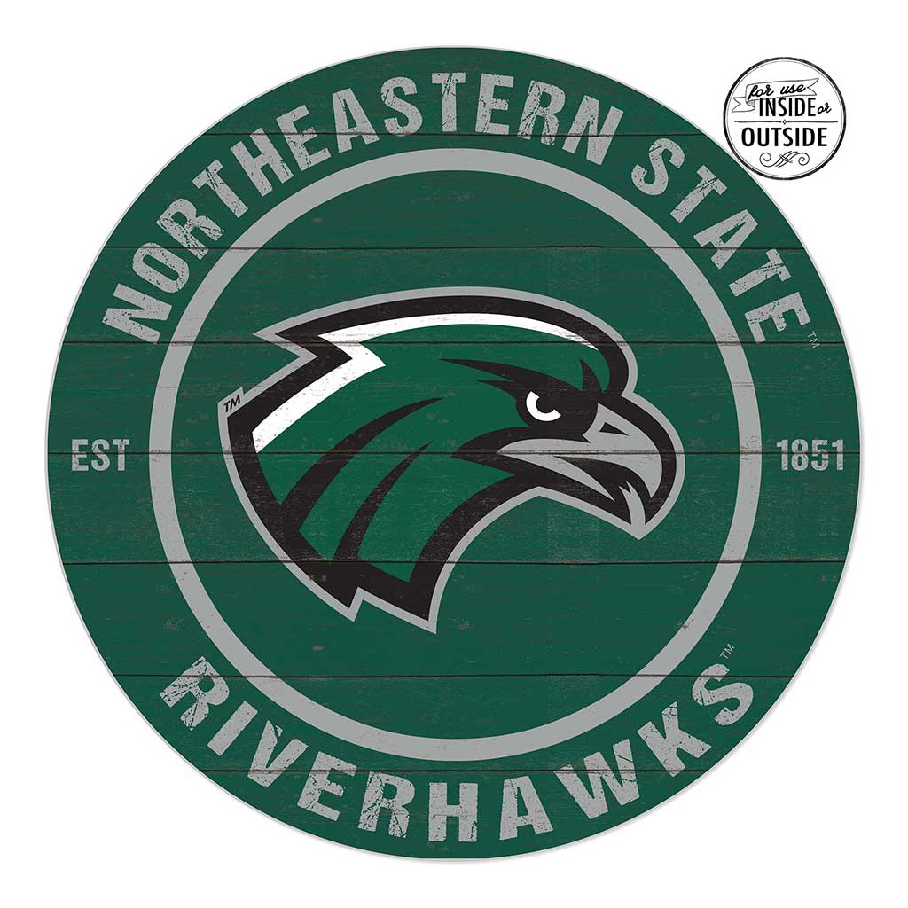 20x20 Indoor Outdoor Colored Circle Northeastern State University Riverhawks