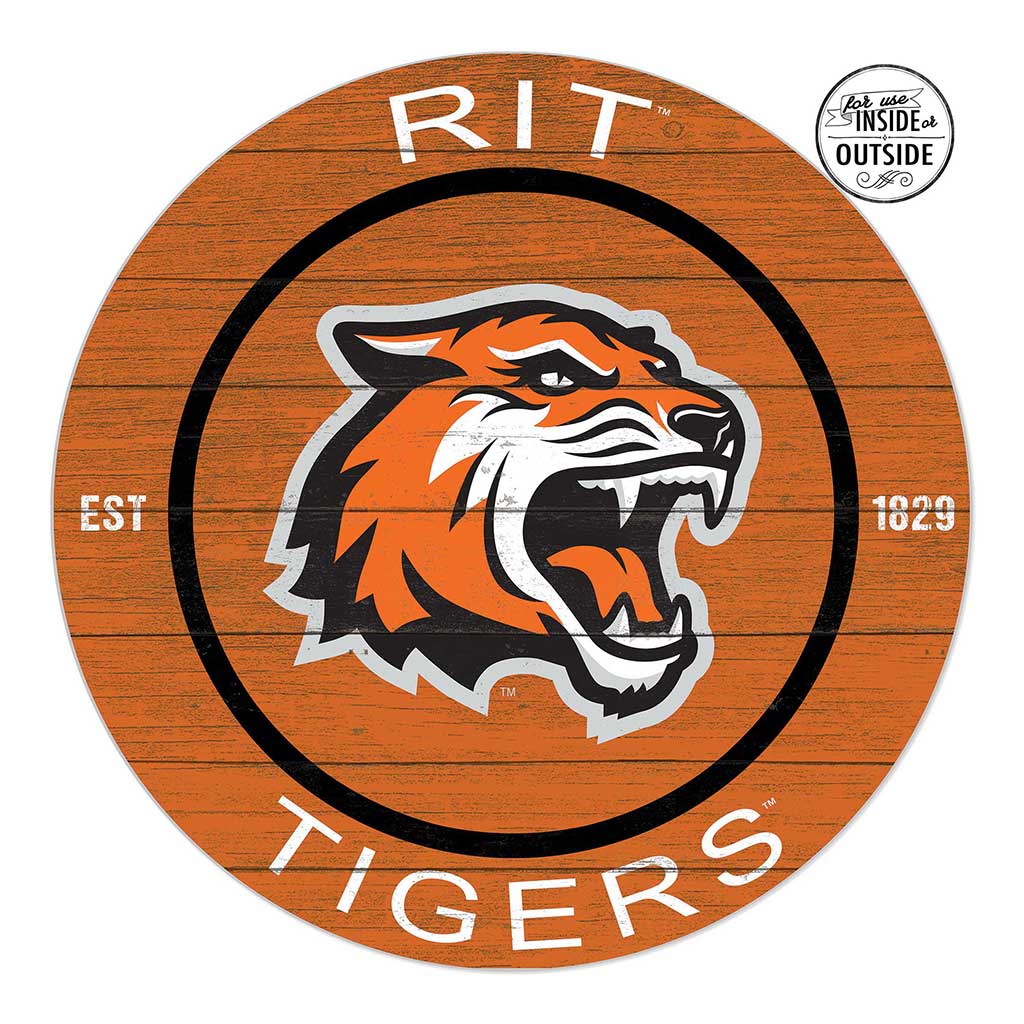 20x20 Indoor Outdoor Colored Circle Rochester Institute of Technology Tigers