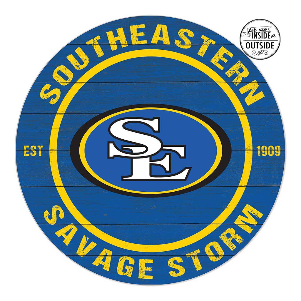 20x20 Indoor Outdoor Colored Circle Southeastern Oklahoma State University Savage Storm