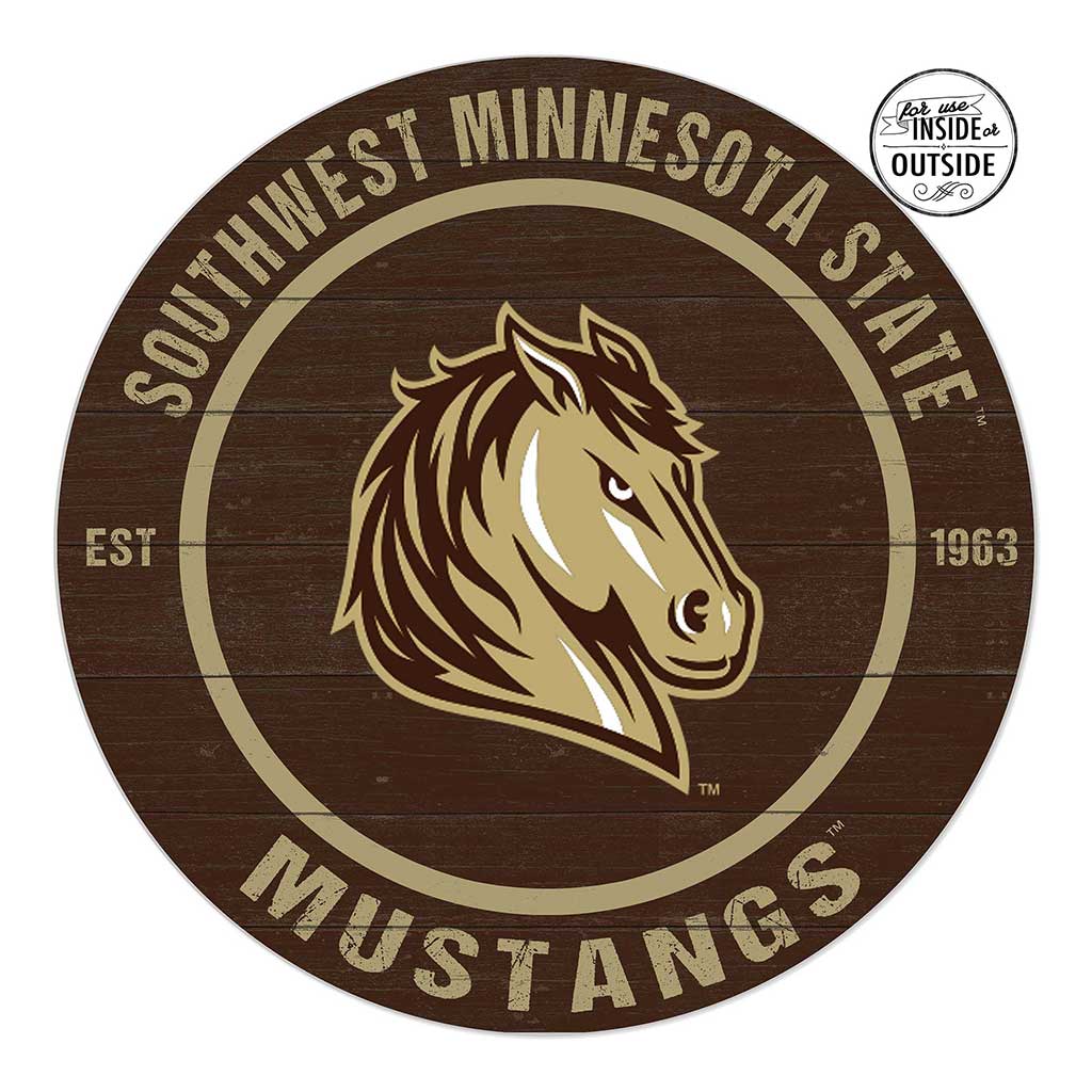 20x20 Indoor Outdoor Colored Circle Southwest Minnesota State University Mustangs